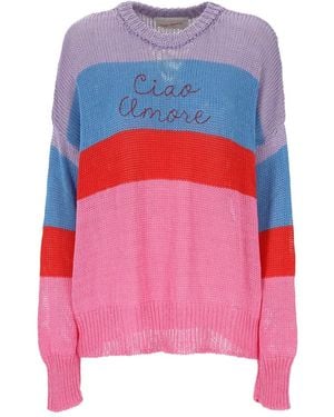 Giada Benincasa Pull À Détails Rayés - Rose