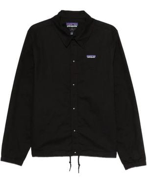Patagonia Giacca-Camicia Con Applicazione Logo - Nero