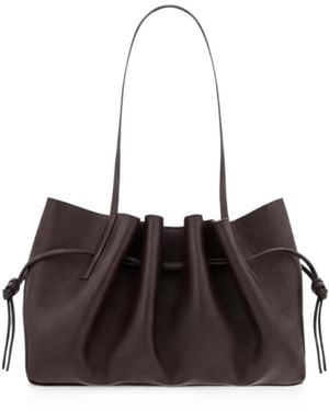 Yuzefi Scallop Leather Shoulder Bag - White
