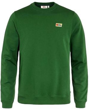 Fjallraven Logo-Patch Crew-Neck Sweatshirt - Green