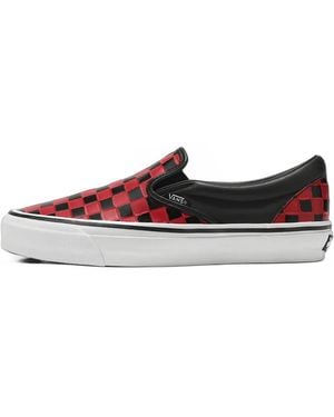 Vans Baskets Classic Slip-On 98 Vibram À Damier - White