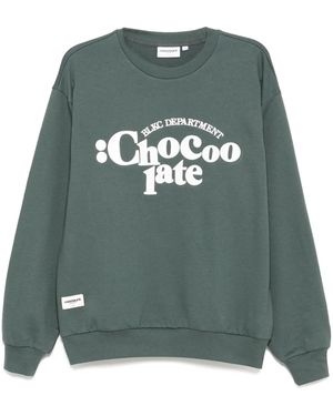 Chocoolate Logo-Embroidered Sweatshirt - Gray