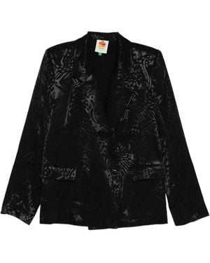 FARM Rio Double-Breasted Blazer - Black