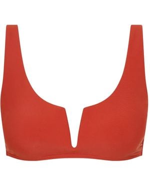 Bondi Born Verona V-Wire Bikini Top - Red