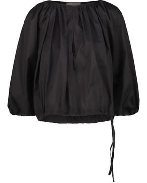 DR. HOPE Blusa Con Detalle Fruncido - Negro