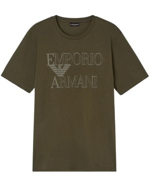 Emporio Armani Logo-Print T-Shirt - Green