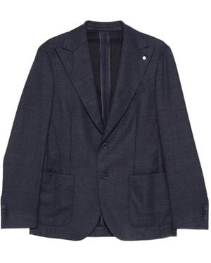 Luigi Bianchi ボタン ジャケット - ブルー