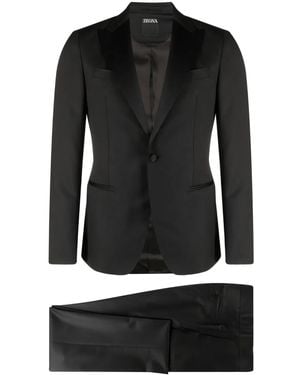 ZEGNA Completo Due Pezzi Monopetto - Nero