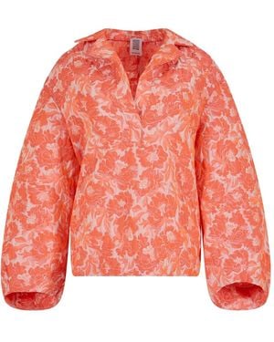 Rosie Assoulin Tulip Floral Top - Red