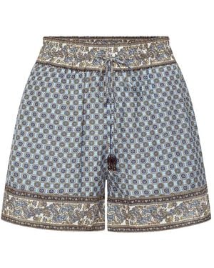 Veronica Beard Vivaldi Drawstring Shorts - Gray