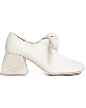 Uma Wang Knotted Leather Court Shoes - White