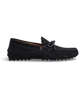 Tod's Gommino Tie-Detail Boat Shoes - Black