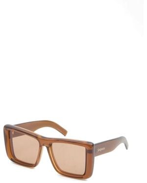 Saint Laurent Square Frame Sunglasses - Pink