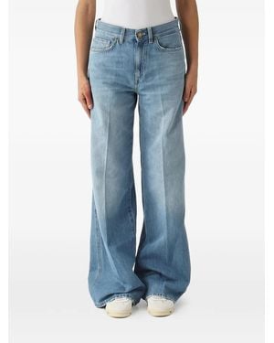 PT Torino Wide-Leg Faded Jeans - Blue