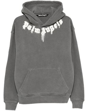 Palm Angels Sudadera con capucha y logo - Gris