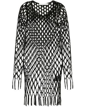 Christopher Esber Knitted Mesh Mini Dress - Black