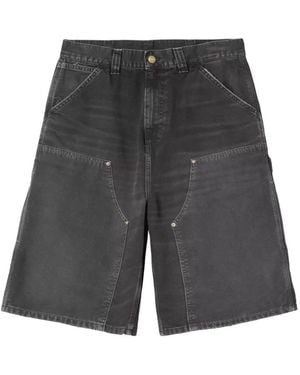 Carhartt Og Double Knee Denim Shorts - Gray