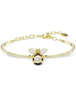 Swarovski Idyllia Crystal-Embellished Bee Bracelet - Metallic