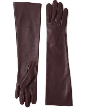 Brunello Cucinelli Long Leather Gloves - Brown