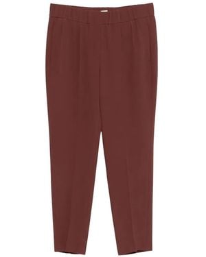 Brunello Cucinelli Plooibroek Met Elastische Taille - Rood