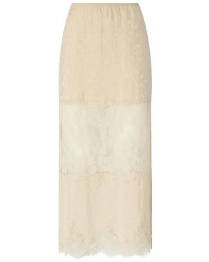 Pinko Lace Pencil Skirt - White