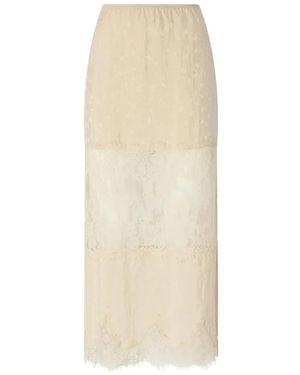 Pinko Lace Pencil Skirt - White