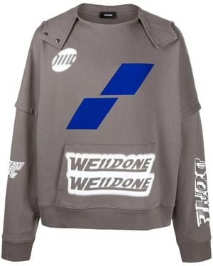 we11done ロゴ プルオーバー - グレー