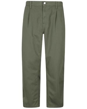 Carhartt Pleated Straight-Leg Trousers - Green