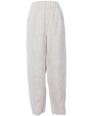 Ganni Baggy Hemp Pants - White