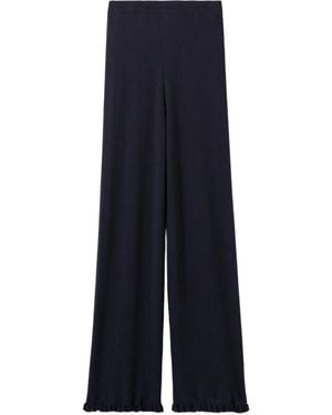 Claudie Pierlot Pantaloni Con Ruches - Blu