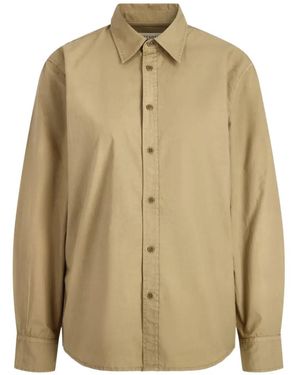 Nili Lotan Button-Down Long-Sleeve Shirt - Natural
