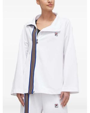 Fila Striped Zip Top - White