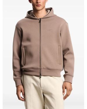 Emporio Armani Zip-Up Hoodie - Brown