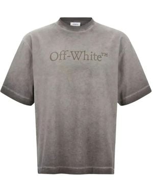 Off-White c/o Virgil Abloh Laundry Skate Short-Sleeve T-Shirt - Grey