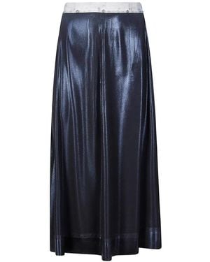 Maison Margiela Four-Stitch Midi Skirt - Blue