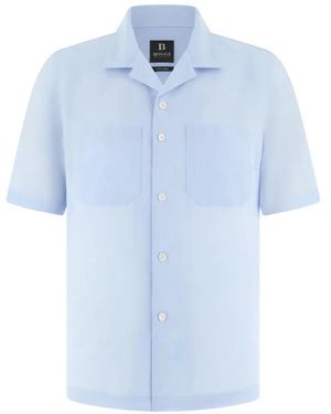 BOGGI Regular Fit Linen Shirt - Blue