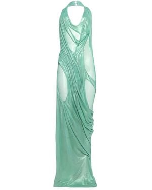 DI PETSA Siren Wetlook Halter-Neck Dress - Green