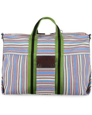 Dries Van Noten Large Canvas Tote Bag - Green