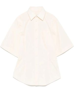 Ami Paris Cotton Short-Sleeve Shirt - White
