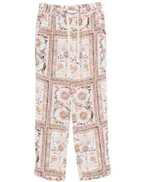 Just Cavalli Drawstring Printed Trousers - White