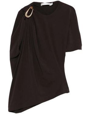Christopher Esber Draped Ring-Detail Top - Black