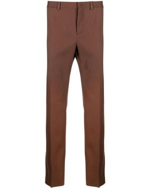 Valentino Garavani ヴァレンティノ ストレート テーラードパンツ - ブラウン