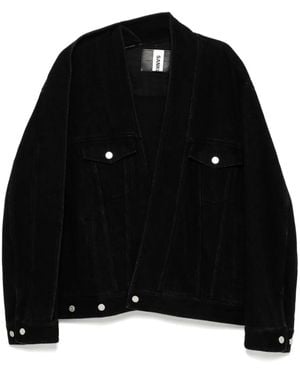 Sankuanz Chaqueta vaquera con cuello asimétrico - Negro