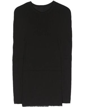 Issey Miyake Fringed Long Top - Black