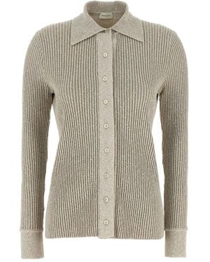 Magda Butrym Gerippter Marled Cardigan - Grau