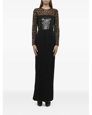 McQueen Sequin-Embellished Dress - Black