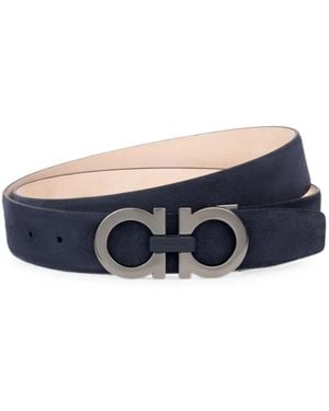 Ferragamo Adjustable Gancini Belt - Blue