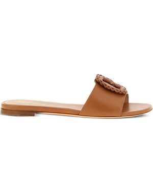 Santoni Corolle Woven Sandals - Brown