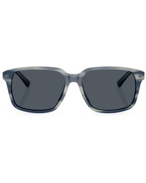 Brooks Brothers Rectangle-Frame Sunglasses - Gray