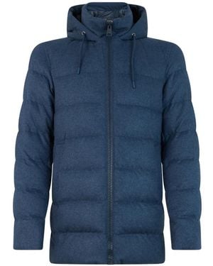 Herno Padded Hooded Jacket - Blue
